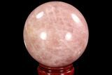 Polished Rose Quartz Sphere - Madagascar #92411-1